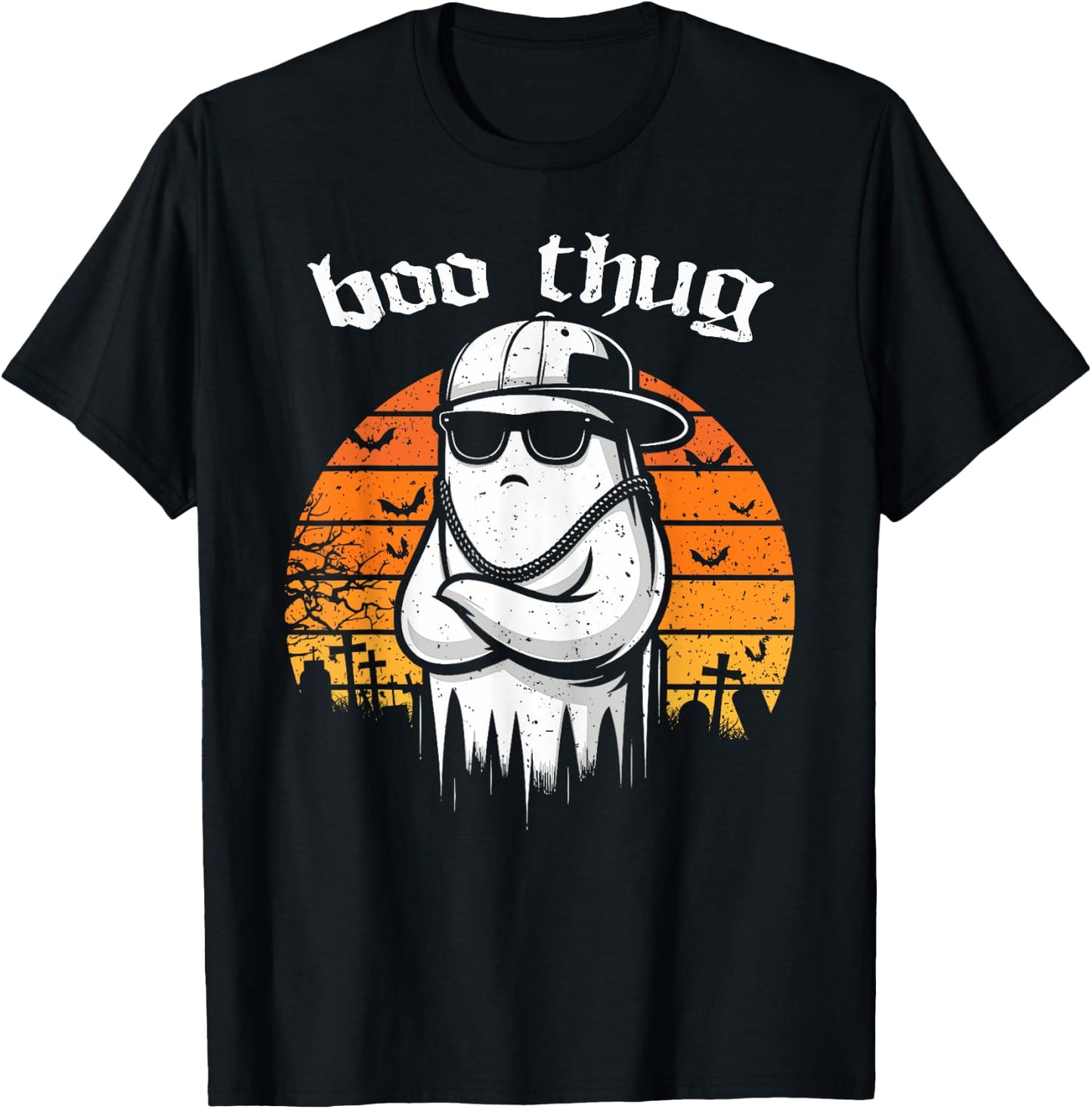 Boo Thug Ghost Life Matching Halloween Costume Men Women T-Shirt - T-Shirt | Black