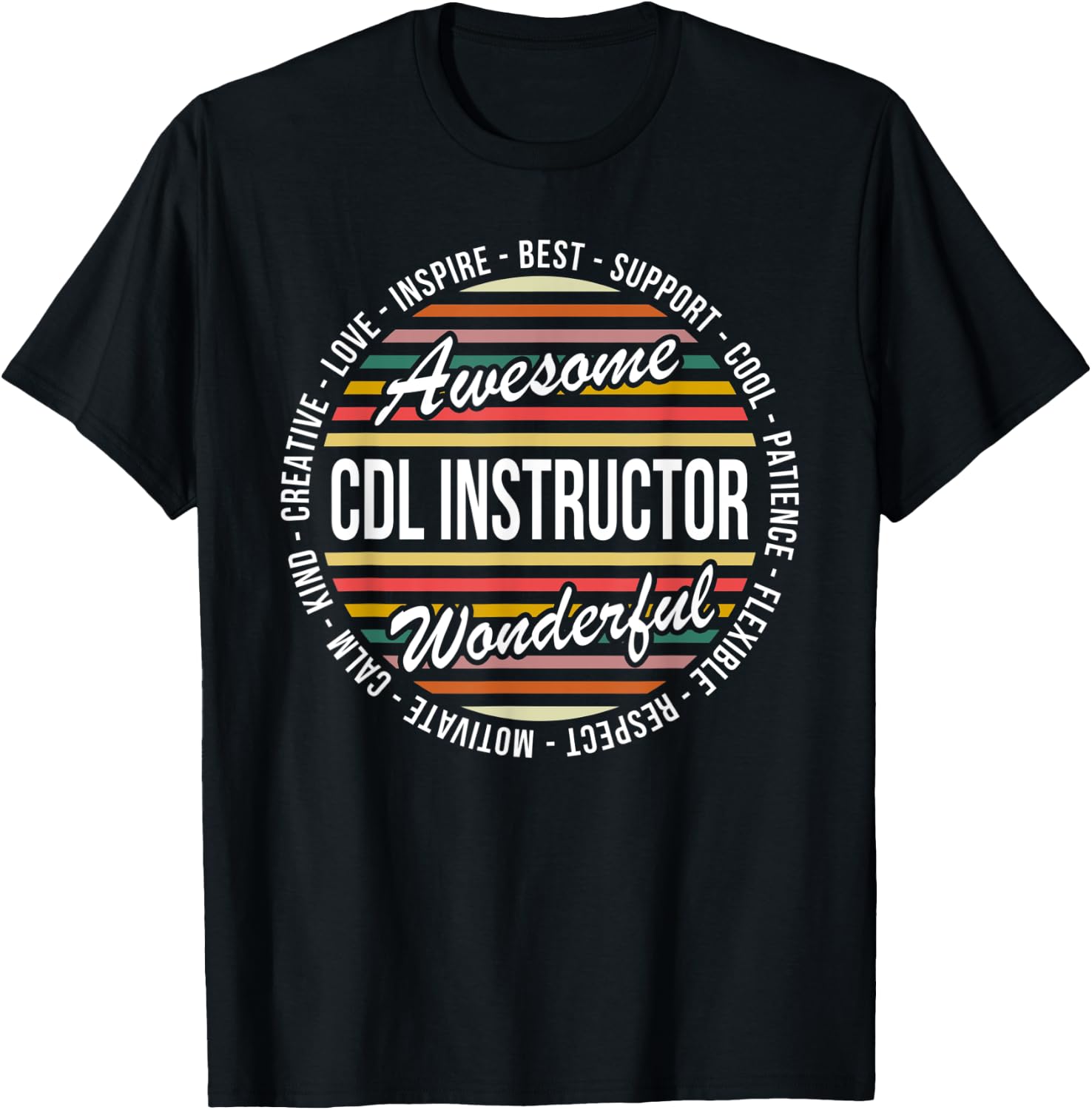 CDL Instructor Funny Gifts Appreciation T-Shirt - T-Shirt | Black