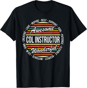 CDL Instructor Funny Gifts Appreciation T-Shirt - T-Shirt | Black