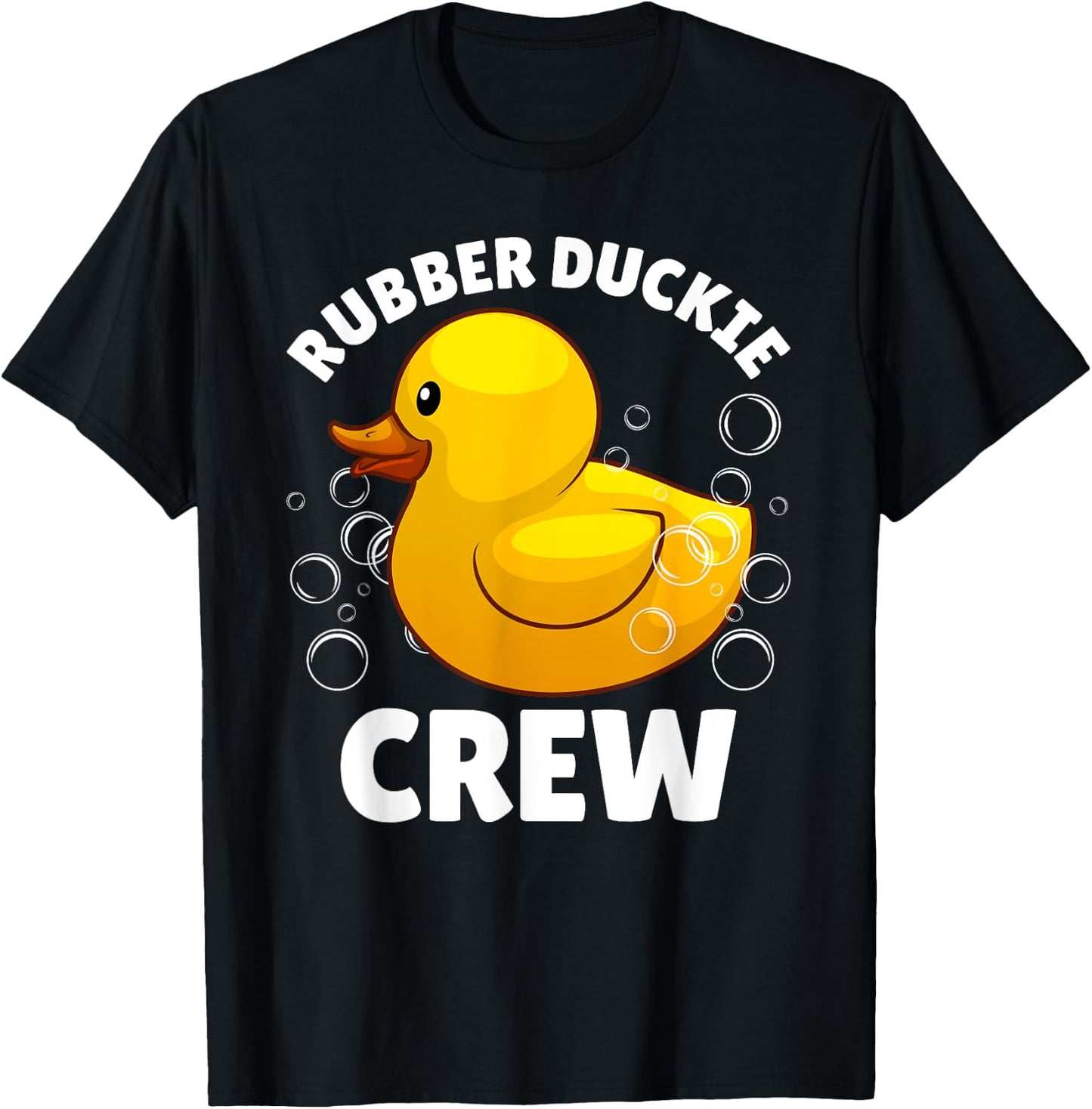 Best Rubber Duck Art Women Kids Rubber Duckie Crew T-Shirt - T-Shirt | Black