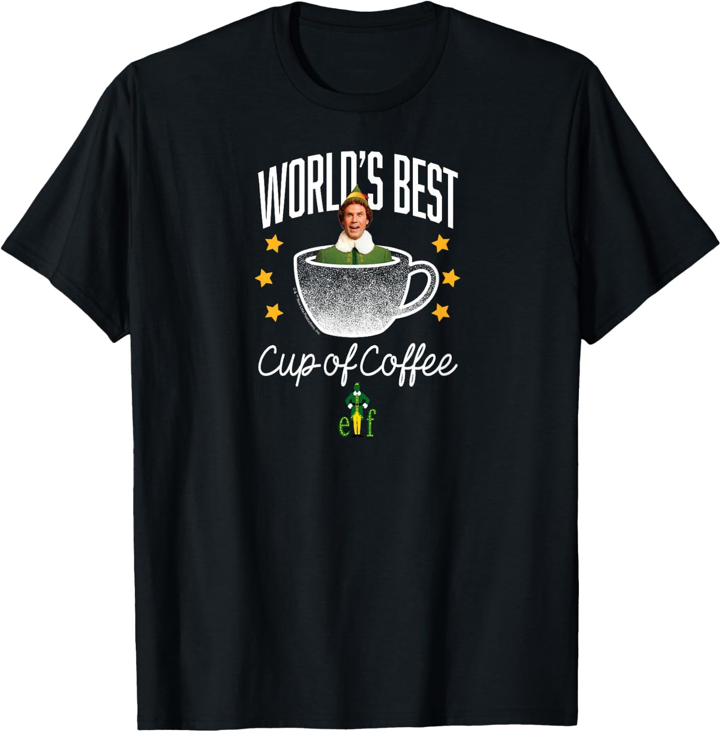 Elf - Buddy World's Best Cup Of Coffee T-Shirt - T-Shirt | Black