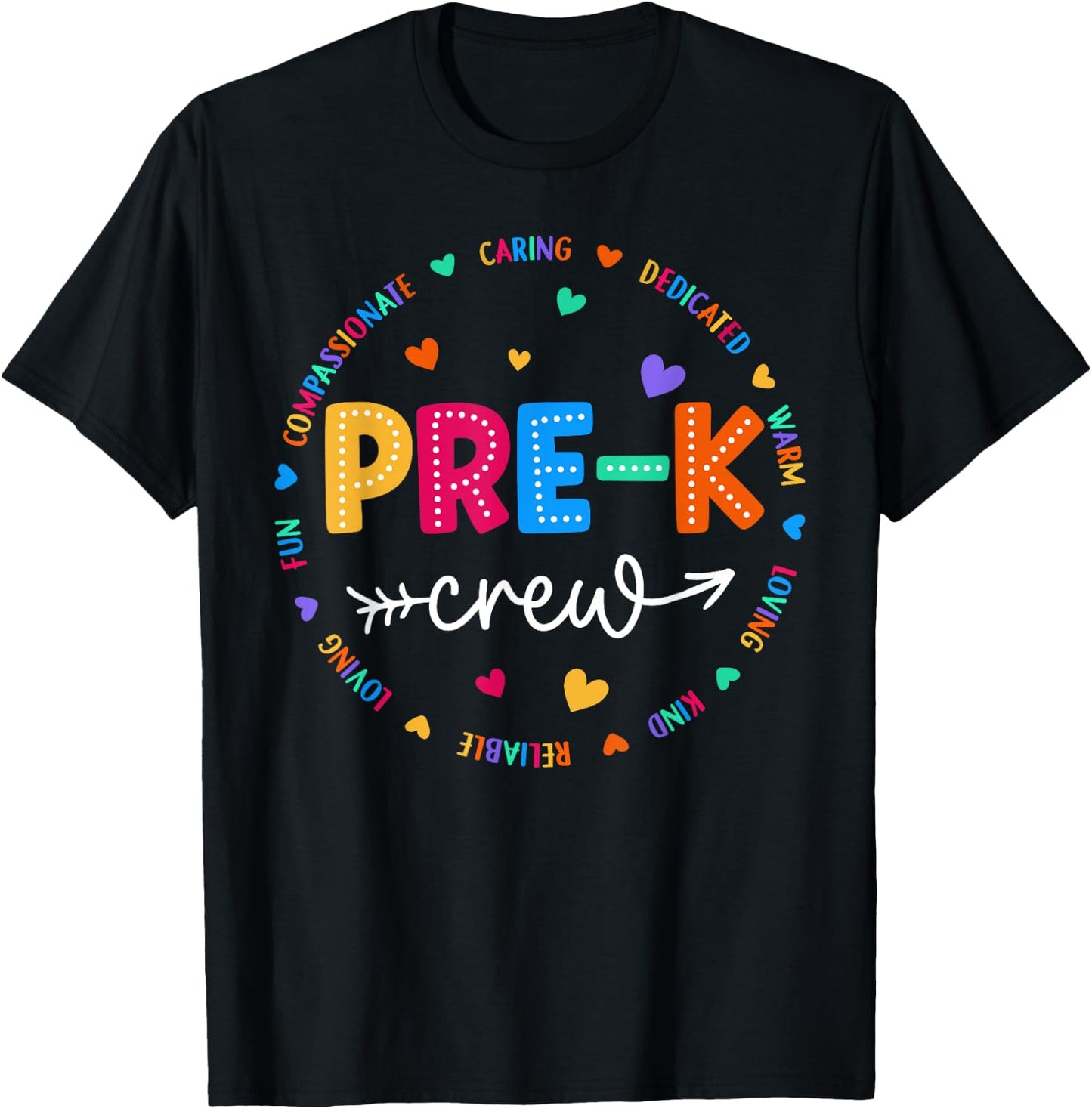 Pre-K Crew Back to School Pre-K Teacher Student First Day T-Shirt - T-Shirt | Black