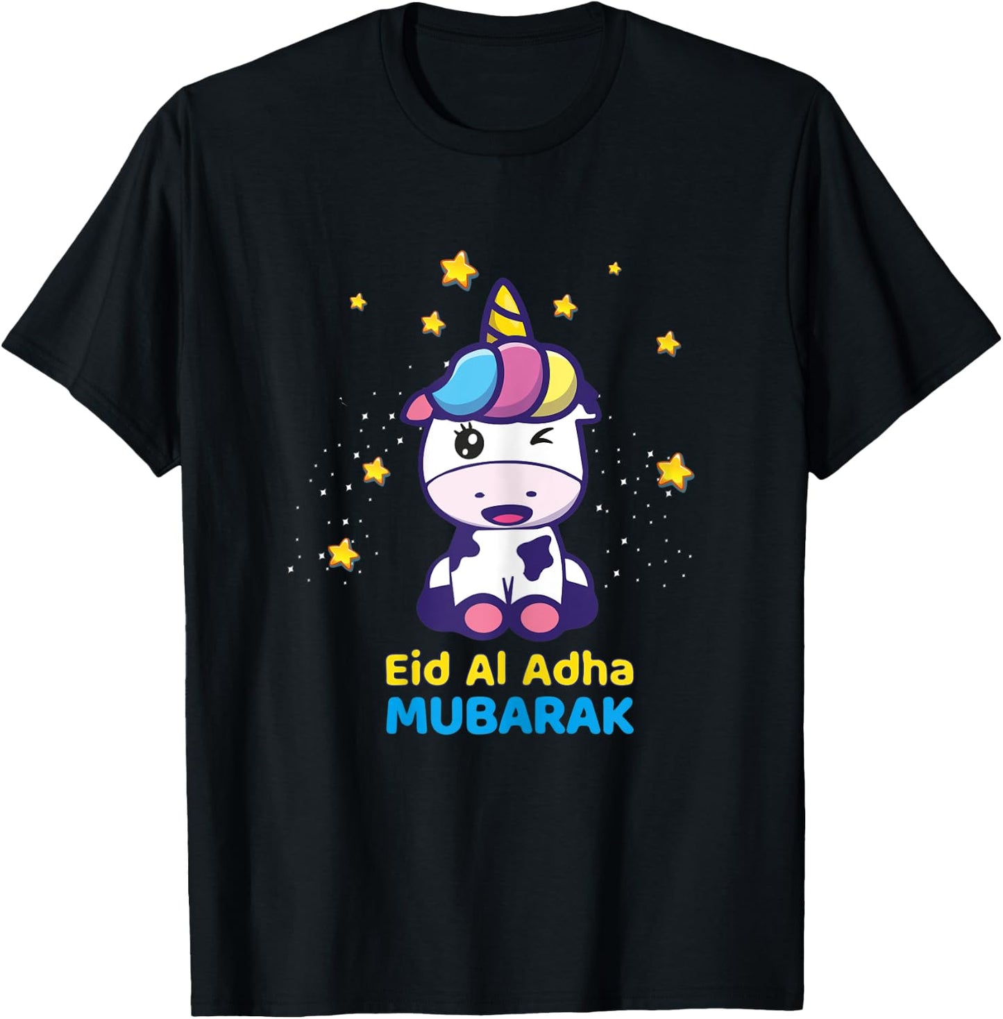 Eid Mubarak 2021 shirt for kids, muslim girl, Eid Al Adha T-Shirt - T-Shirt | Black