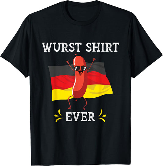 Sausage Shirt Ever Funny Oktoberfest German Sausage T-Shirt - T-Shirt | Black