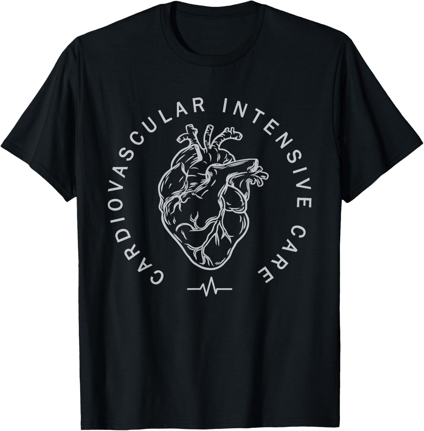 Cardiovascular Intensive Care Heart Cardiac ICU CVICU Nurse T-Shirt - T-Shirt | Black