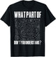 What Part Of Don't You Understand For Funny Math Teacher T-Shirt - T-Shirt | Black