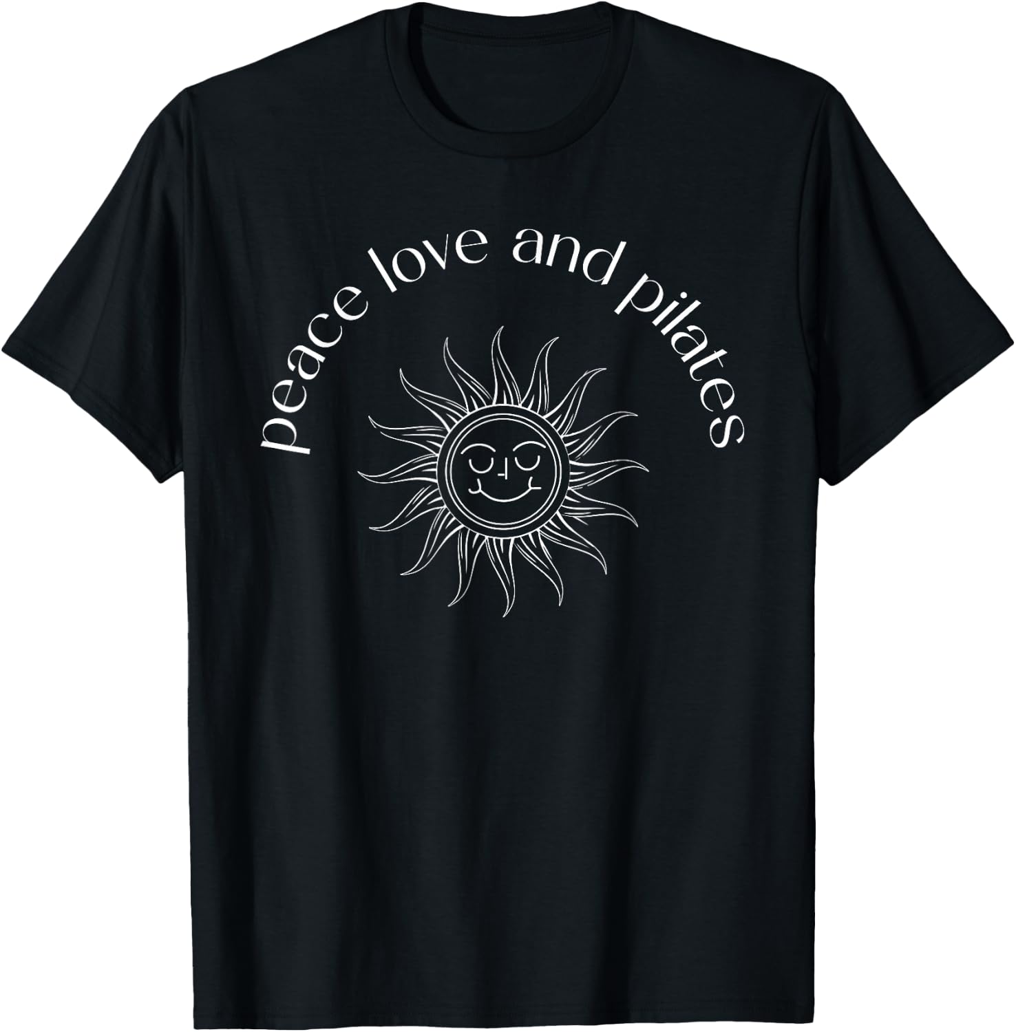 Peace Love And Pilates Meditation Instructor Pilates T-Shirt - T-Shirt | Black