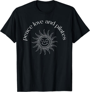 Peace Love And Pilates Meditation Instructor Pilates T-Shirt - T-Shirt | Black