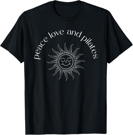 Peace Love And Pilates Meditation Instructor Pilates T-Shirt - T-Shirt | Black