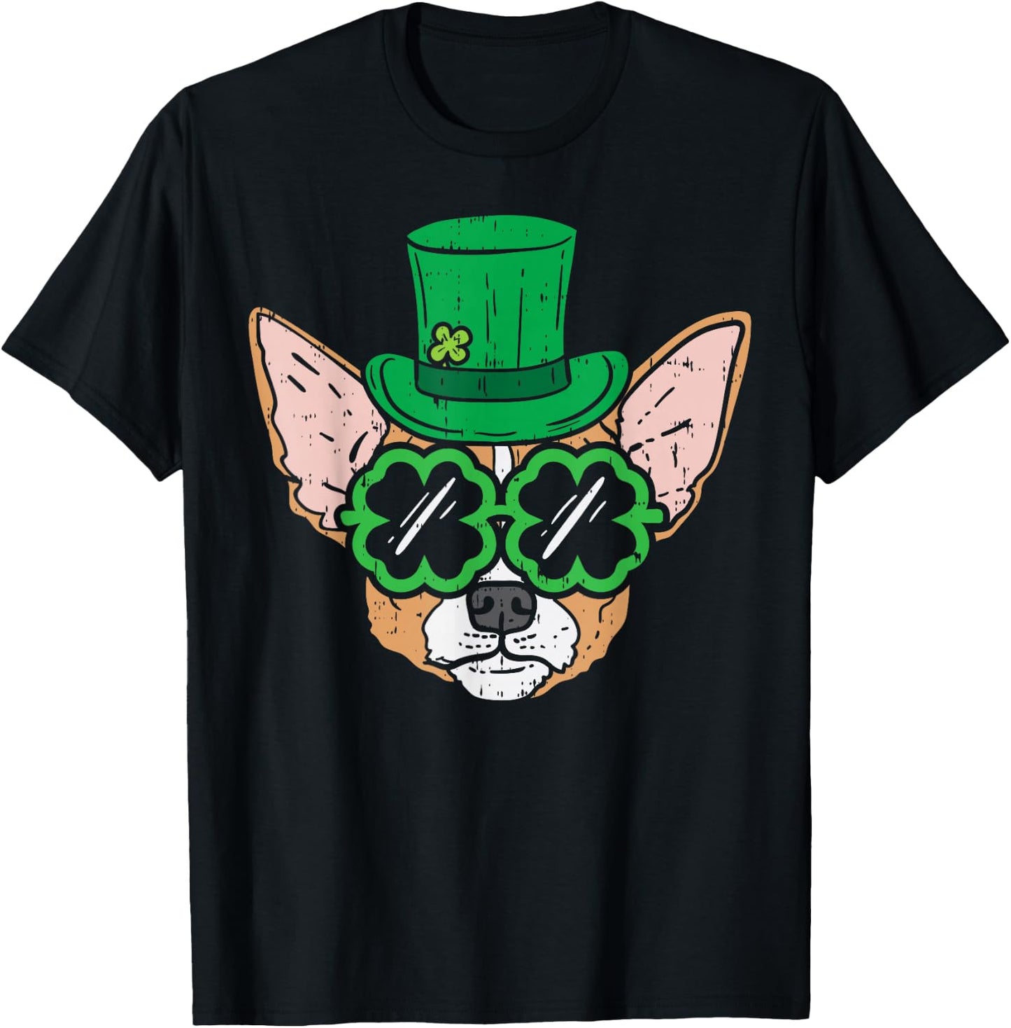 Irish Chihuahua Mexican Dog Owner Funny St Patricks Day Gift T-Shirt - T-Shirt | Black