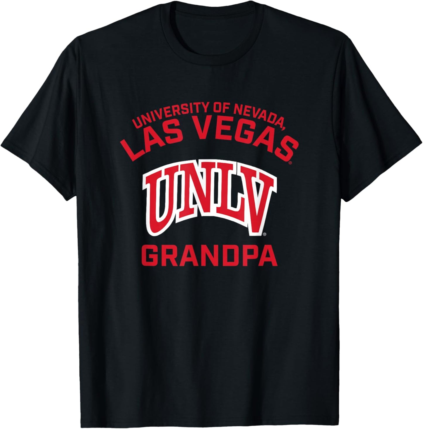 Nevada Las Vegas UNLV Rebels Arched Grandpa T-Shirt - T-Shirt | Black