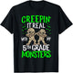 Creepin It Real With My 5th Grade Monsters Halloween Teacher T-Shirt - T-Shirt | Black