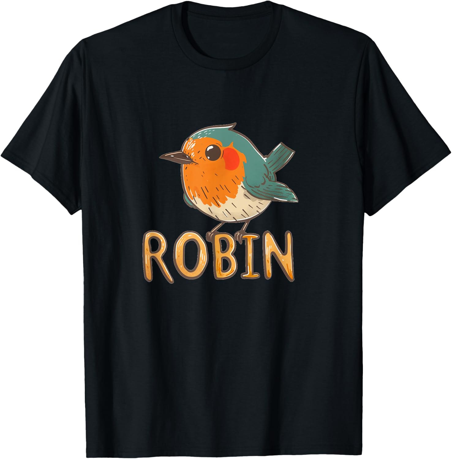 Funny Robin Passerine for Kids and Toddler T-Shirt - T-Shirt | Black