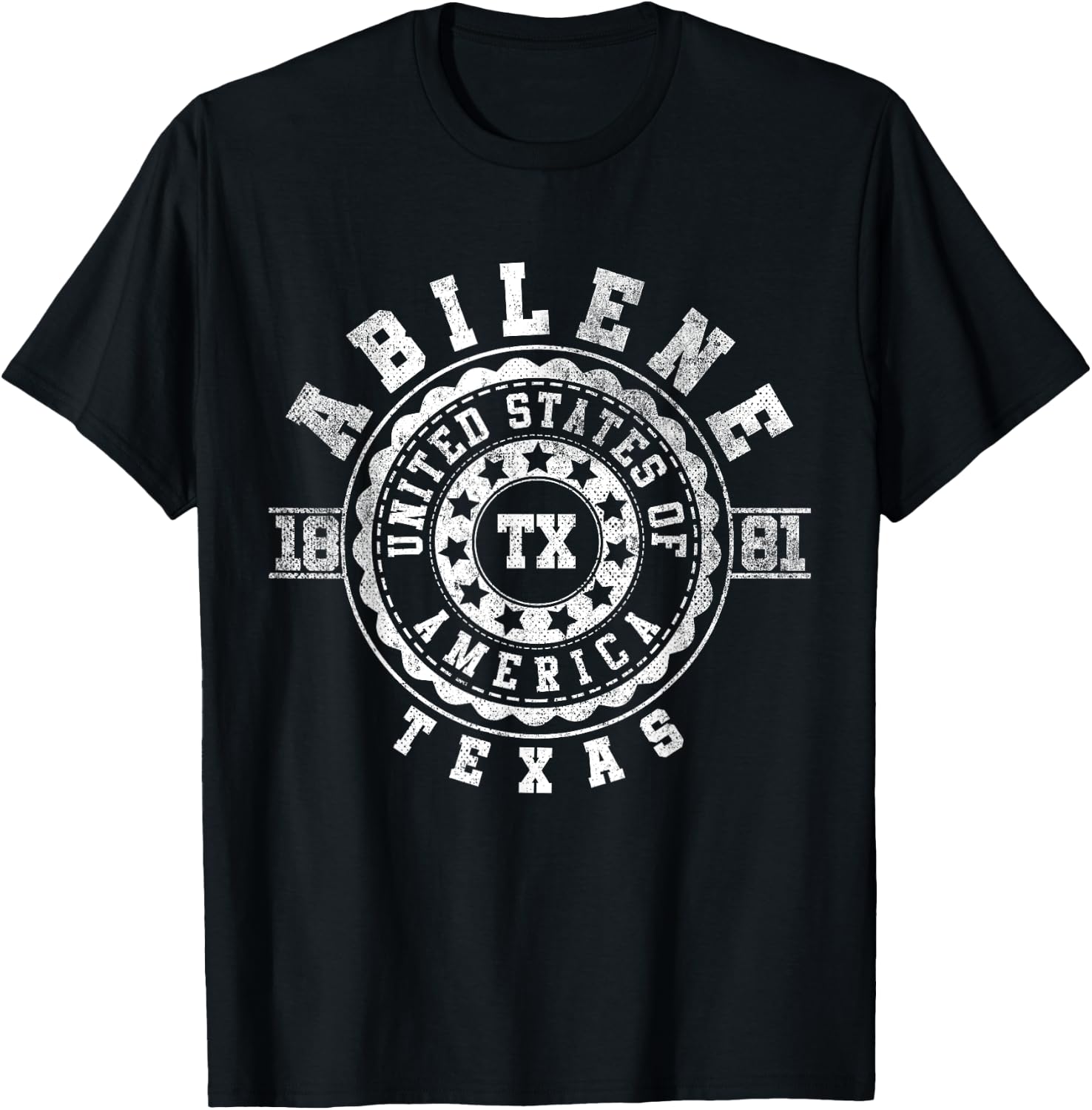 Abilene TX | Texas | Vintage City Apparels T-Shirt - T-Shirt | Black