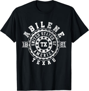 Abilene TX | Texas | Vintage City Apparels T-Shirt - T-Shirt | Black