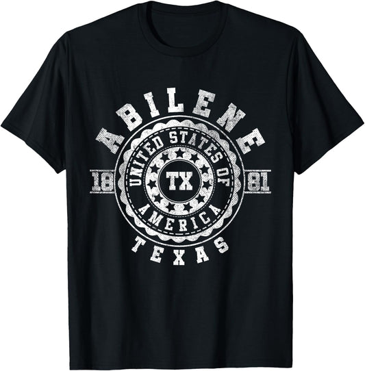 Abilene TX | Texas | Vintage City Apparels T-Shirt - T-Shirt | Black