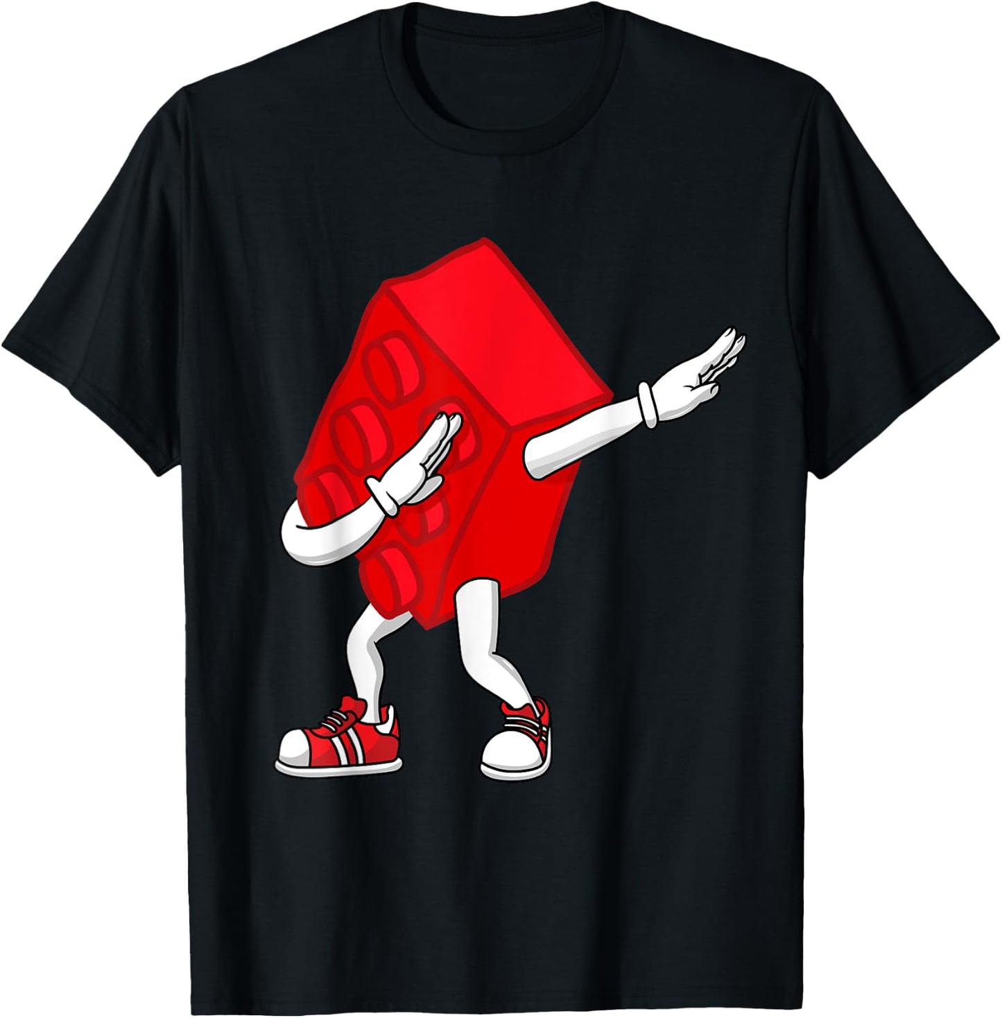 Dabbing Kids Master Builder Funny Building Blocks Brick Boys T-Shirt - T-Shirt | Black