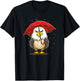 Pretty Eagle with red Umbrella Costume for Rainy Days T-Shirt - T-Shirt | Black