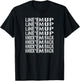 Line 'Em Up, Knock 'Em Back, Distressed Look T-Shirt - T-Shirt | Black