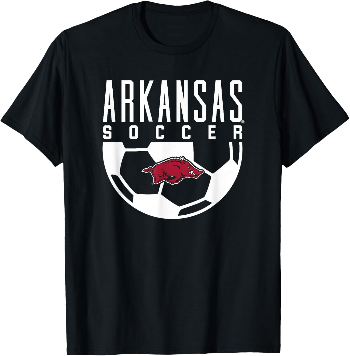 University of Arkansas Razorbacks Soccer T-Shirt - T-Shirt | Black