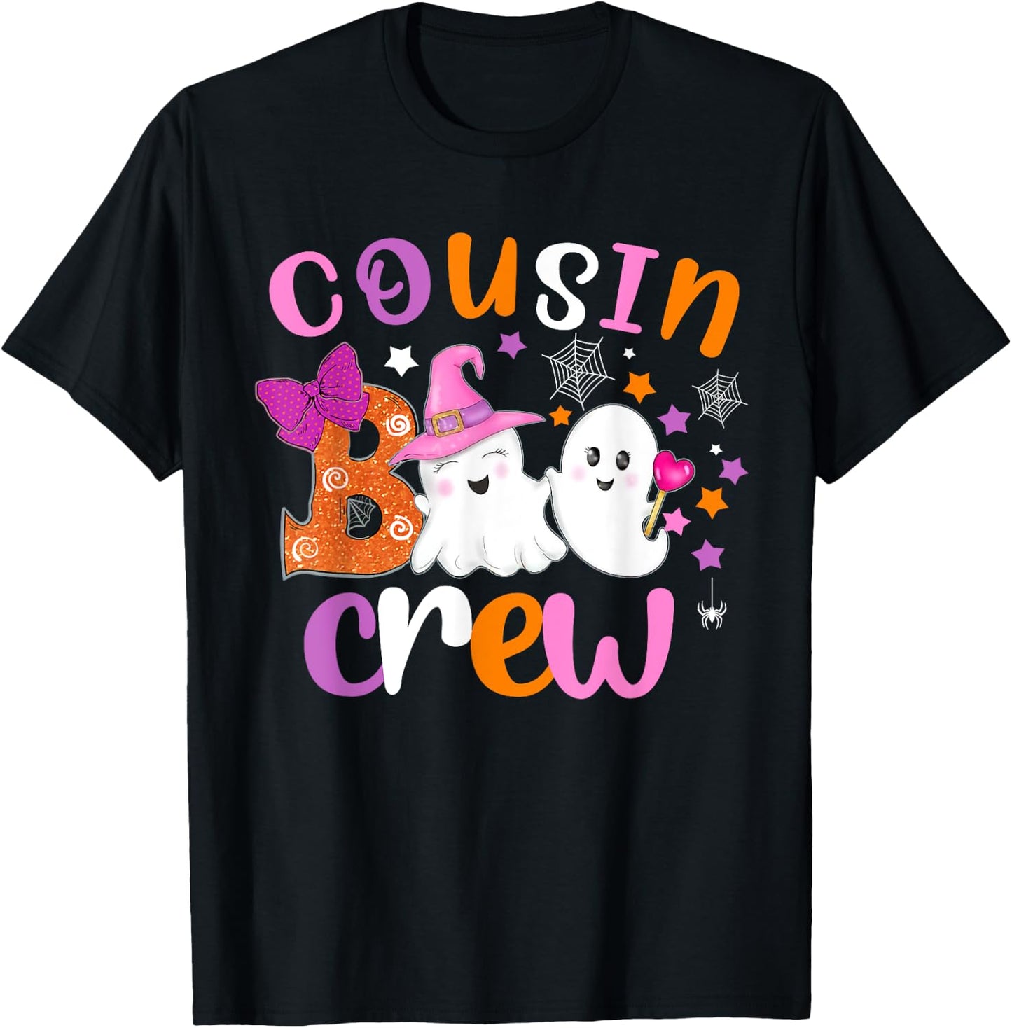 Cousin Boo crew Halloween matching shirts Halloween cousin T-Shirt - T-Shirt | Black