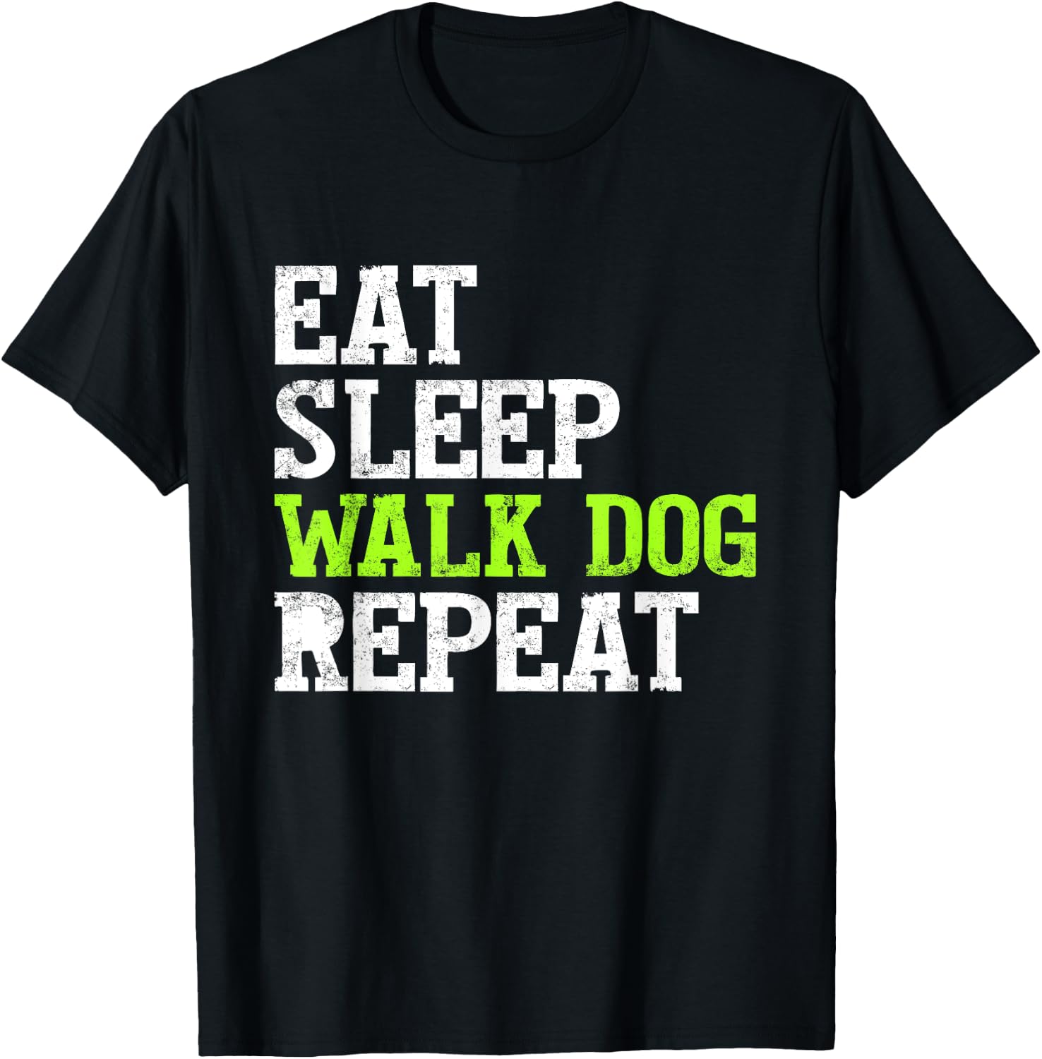 Eat Sleep Walk Dog Repeat apparel Women Kids T-Shirt - T-Shirt | Black