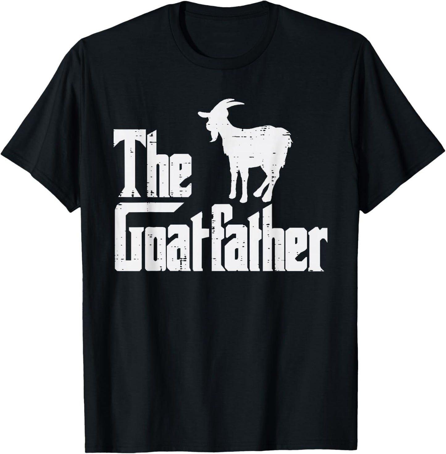 Goat Shirts Farm Animal Men Women Kids The Goat Father Funny Fathers Day Parody Farmer Dad Papa Men T-Shirt - T-Shirt | Black
