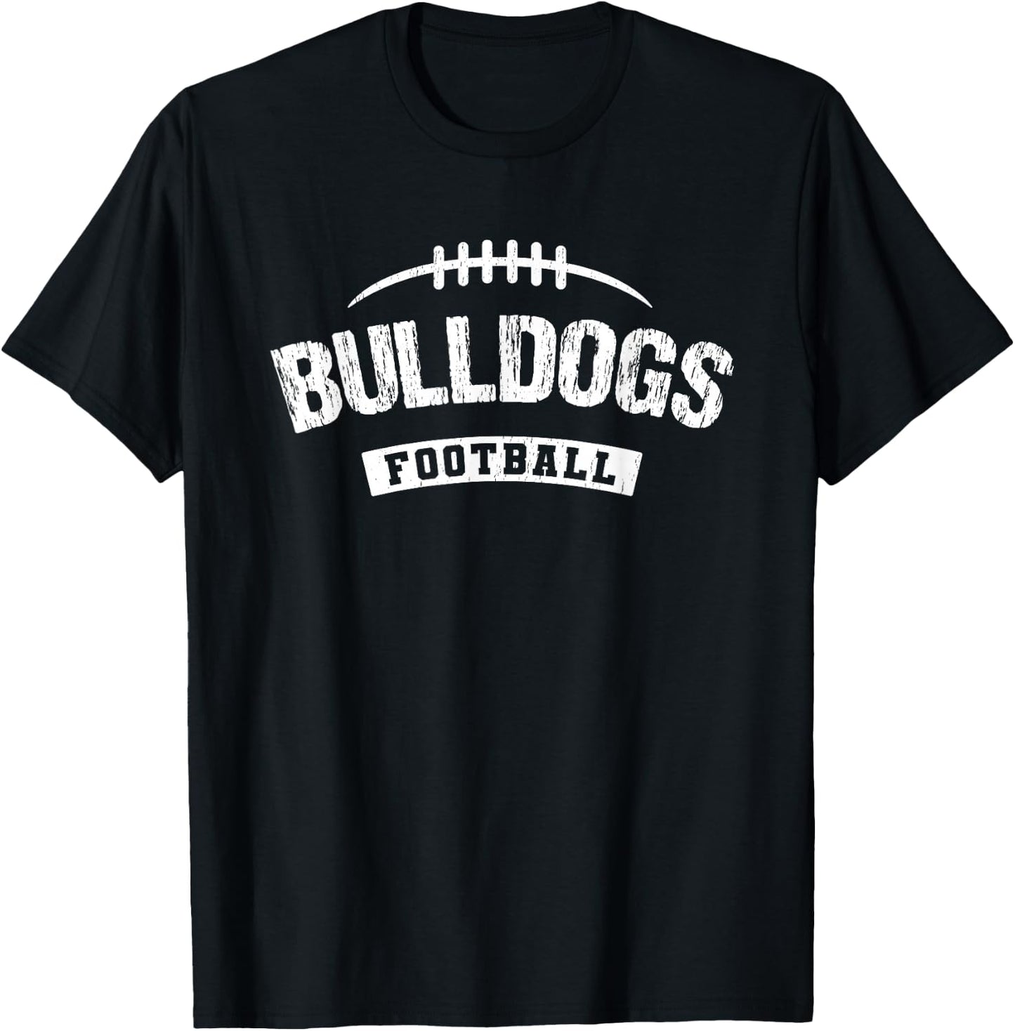 Bulldogs Mason Football Distressed HS T-Shirt - T-Shirt | Black
