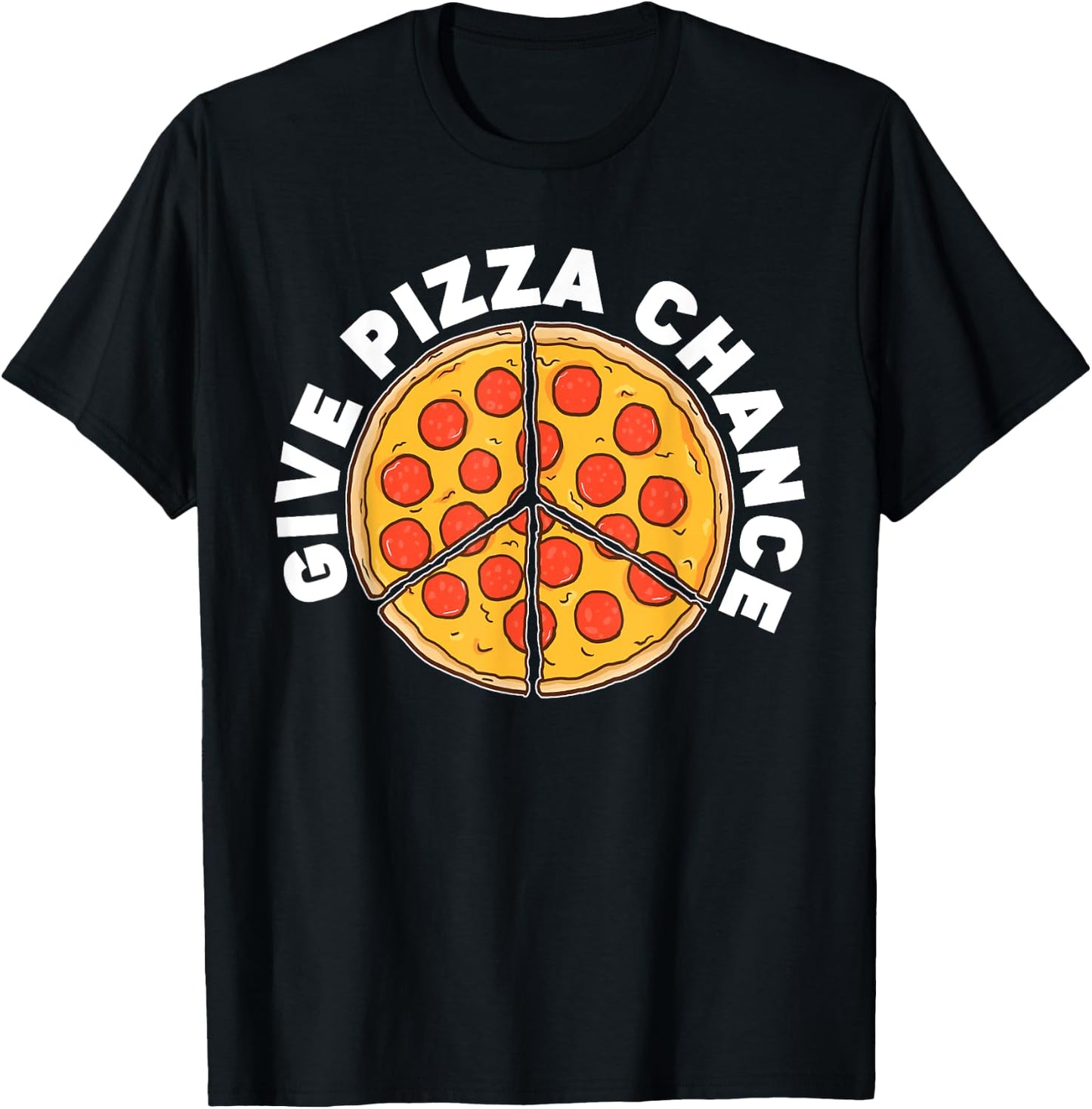 Give Pizza Chance T-Shirt - T-Shirt | Black