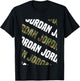 Diagonal Jordan Pattern Design Gift Green Camouflage Print T-Shirt - T-Shirt | Black