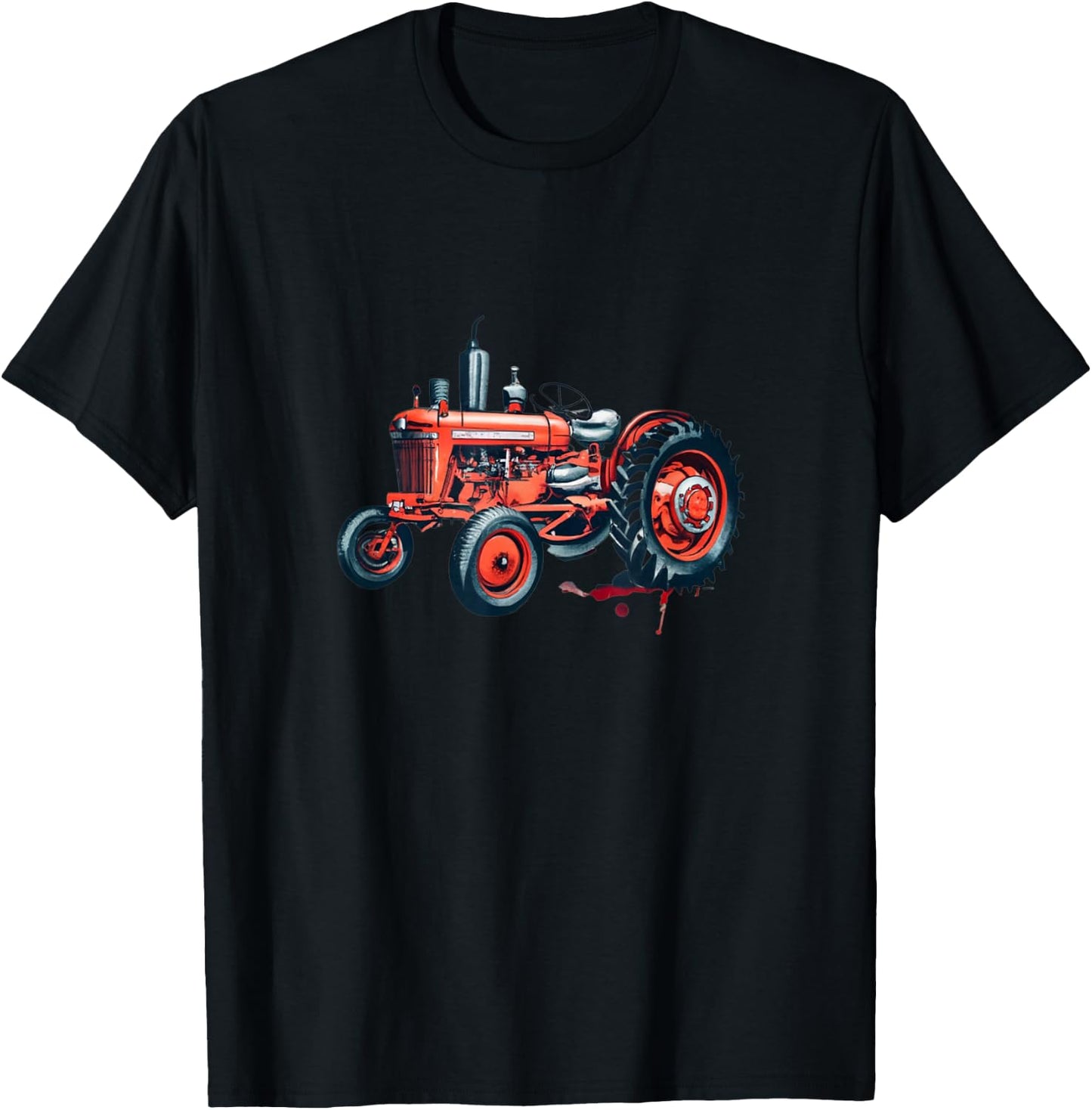 Farmal Model h Tractor Watercolor Graphic T-Shirt - T-Shirt | Black