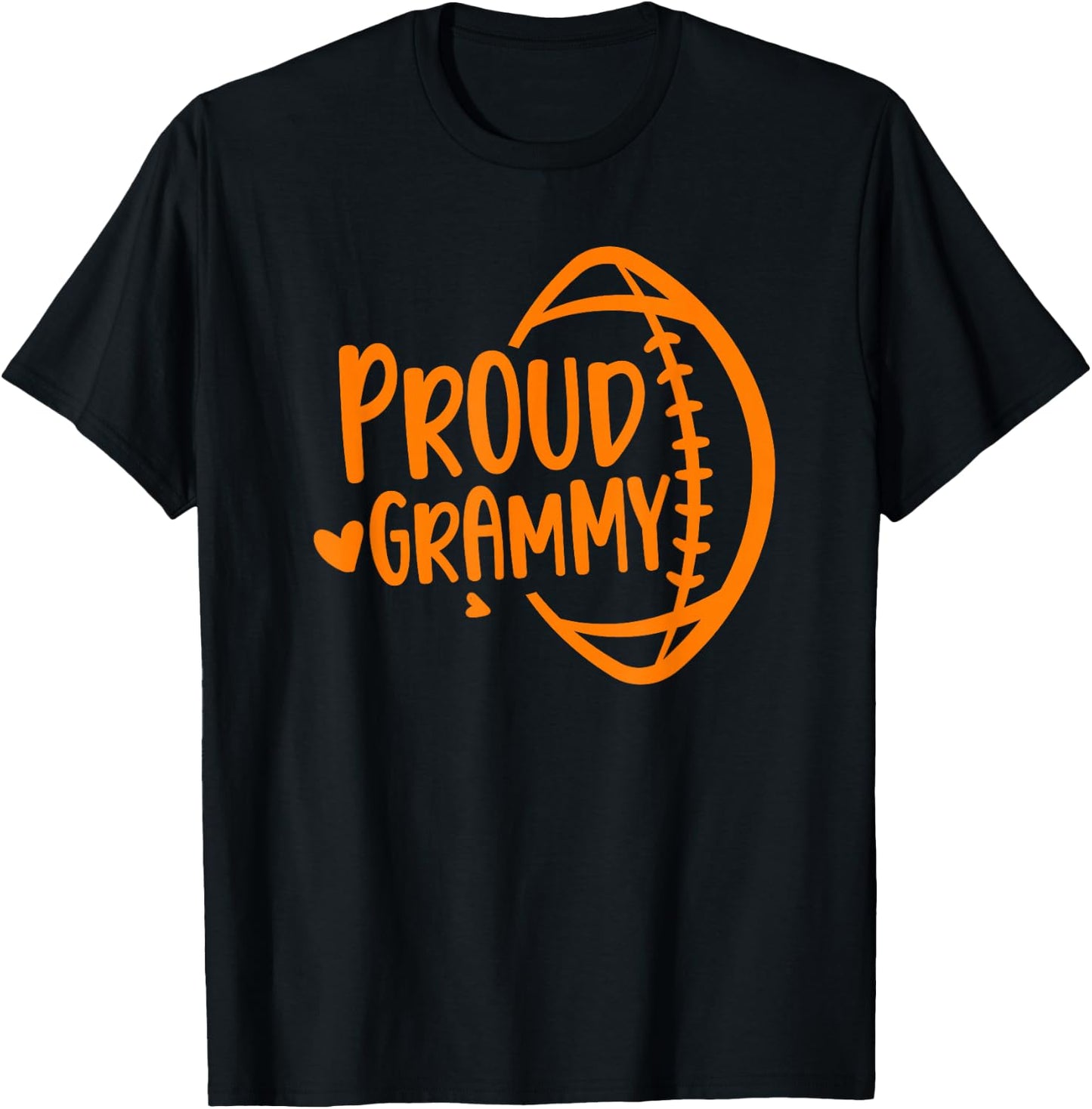 Proud Grammy Of A Football Player Football Grammy Grandma T-Shirt - T-Shirt | Black