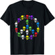 Skull Peace Sign T-Shirt - T-Shirt | Black
