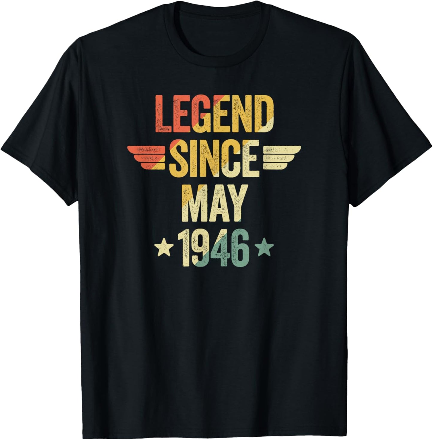 Legend Since May 1946 T-Shirt - T-Shirt | Black