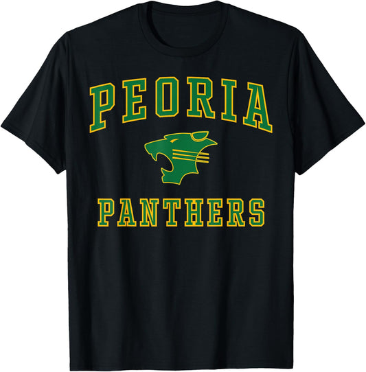 Peoria High School Panthers C1 T-Shirt - T-Shirt | Black