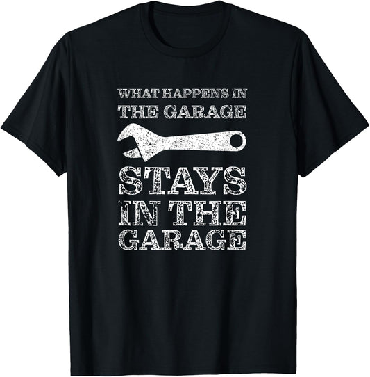 Garage - Auto Car Mechanic Motorcycle Handyman Funny T-Shirt - T-Shirt | Black