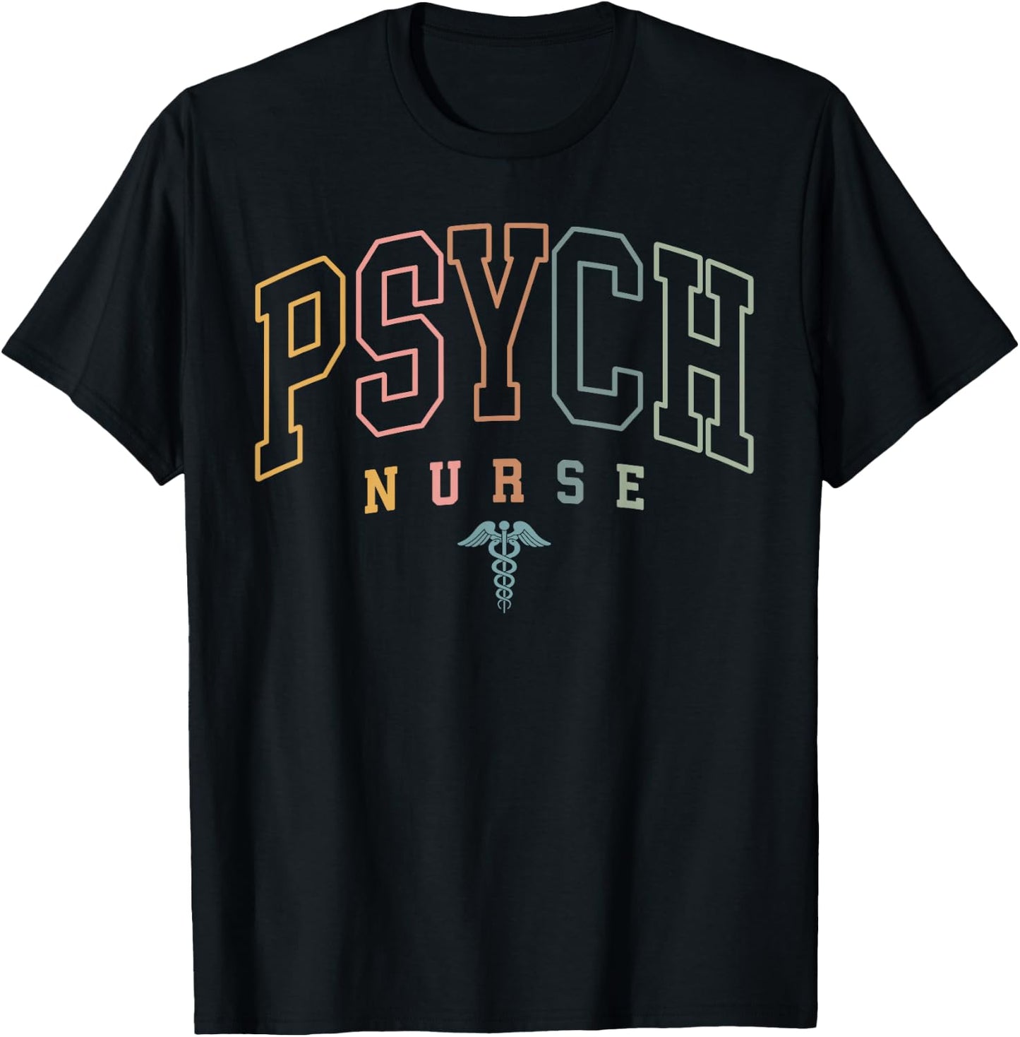 Psych Nurse Psychiatric Nurse Mental Health Nurse Gifts T-Shirt - T-Shirt | Black