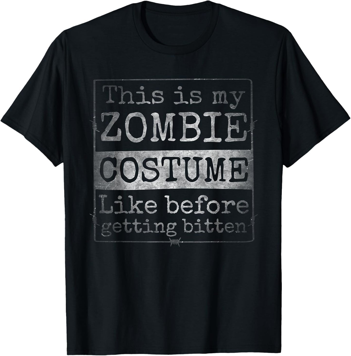 This is My Zombie Costume Funny Lazy Halloween My Costume T-Shirt - T-Shirt | Black