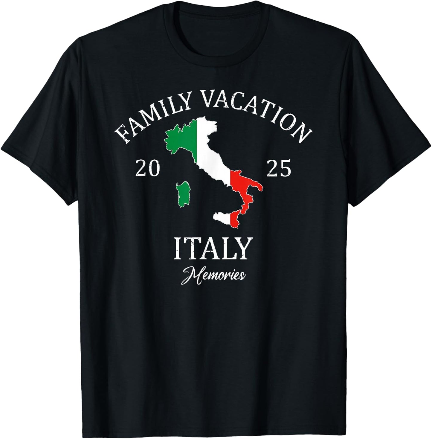Family Vacation Italy 2025 | Family Travel Squad T-Shirt - T-Shirt | Black