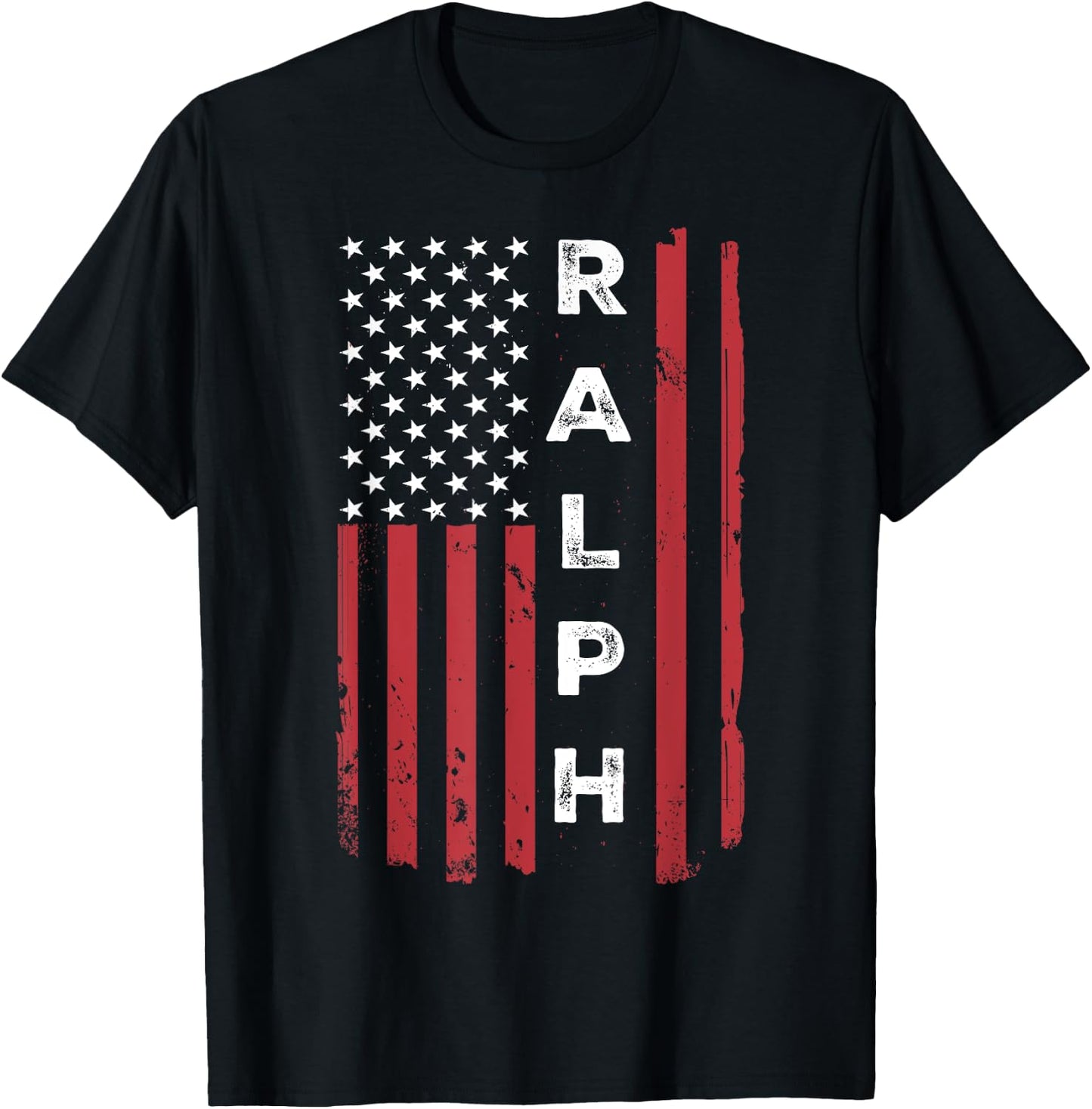 Ralph USA Flag American Flag Patriotic T-Shirt - T-Shirt | Black