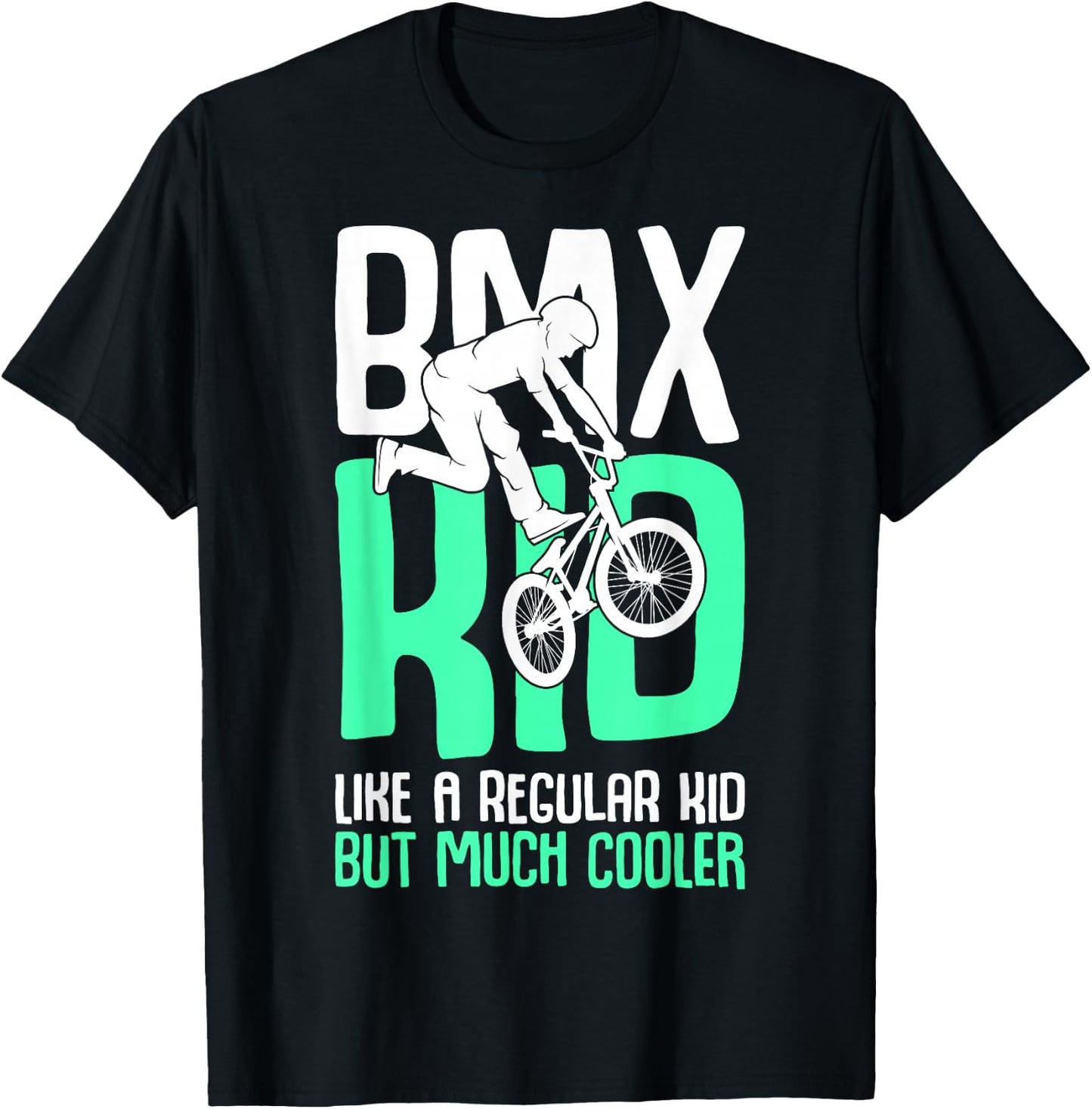 BMX Kid Rider Bike Bicycle Stunt Racing Kids Boys T-Shirt - T-Shirt | Black