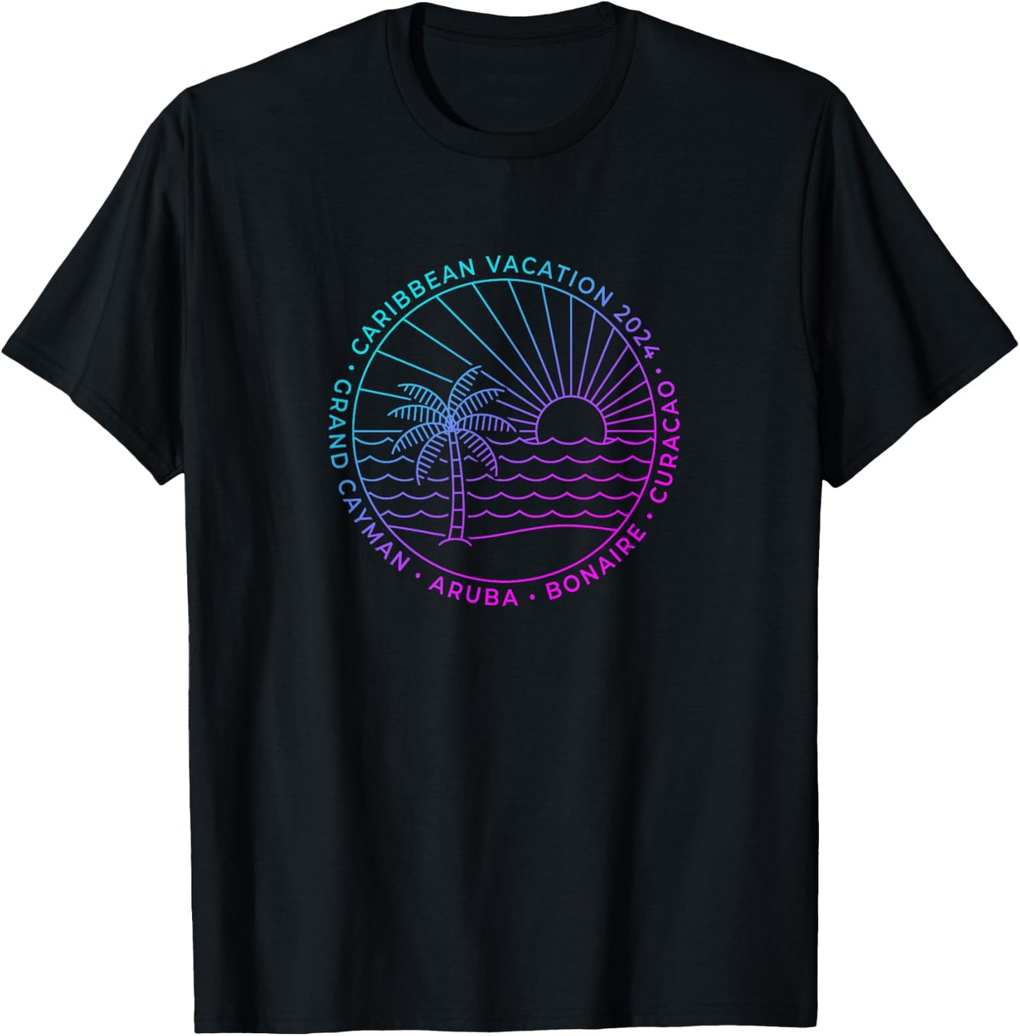 2024 Caribbean Cruise Vacation Grand Cayman ABC Islands T-Shirt - T-Shirt | Black