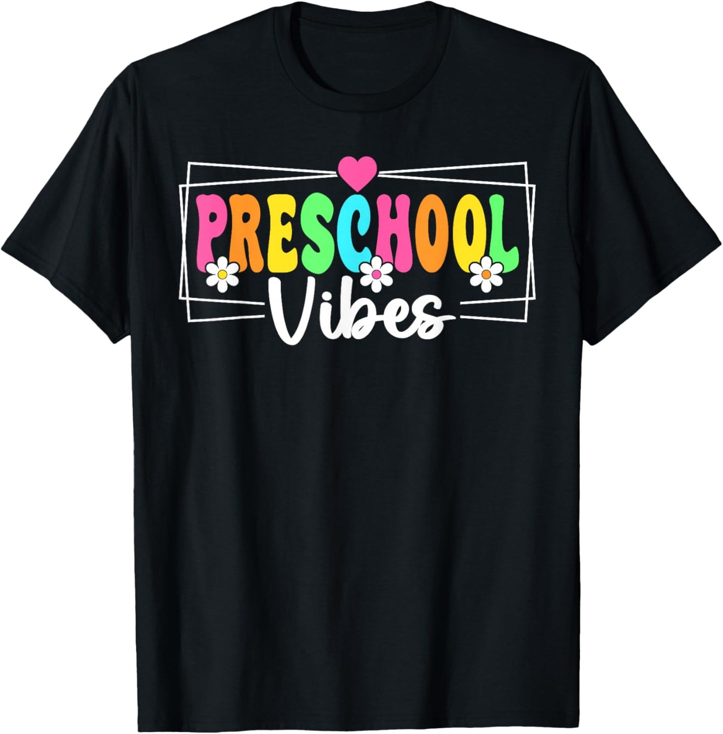 Preschool Vibes Back To School Teachers Students Kids T-Shirt - T-Shirt | Black