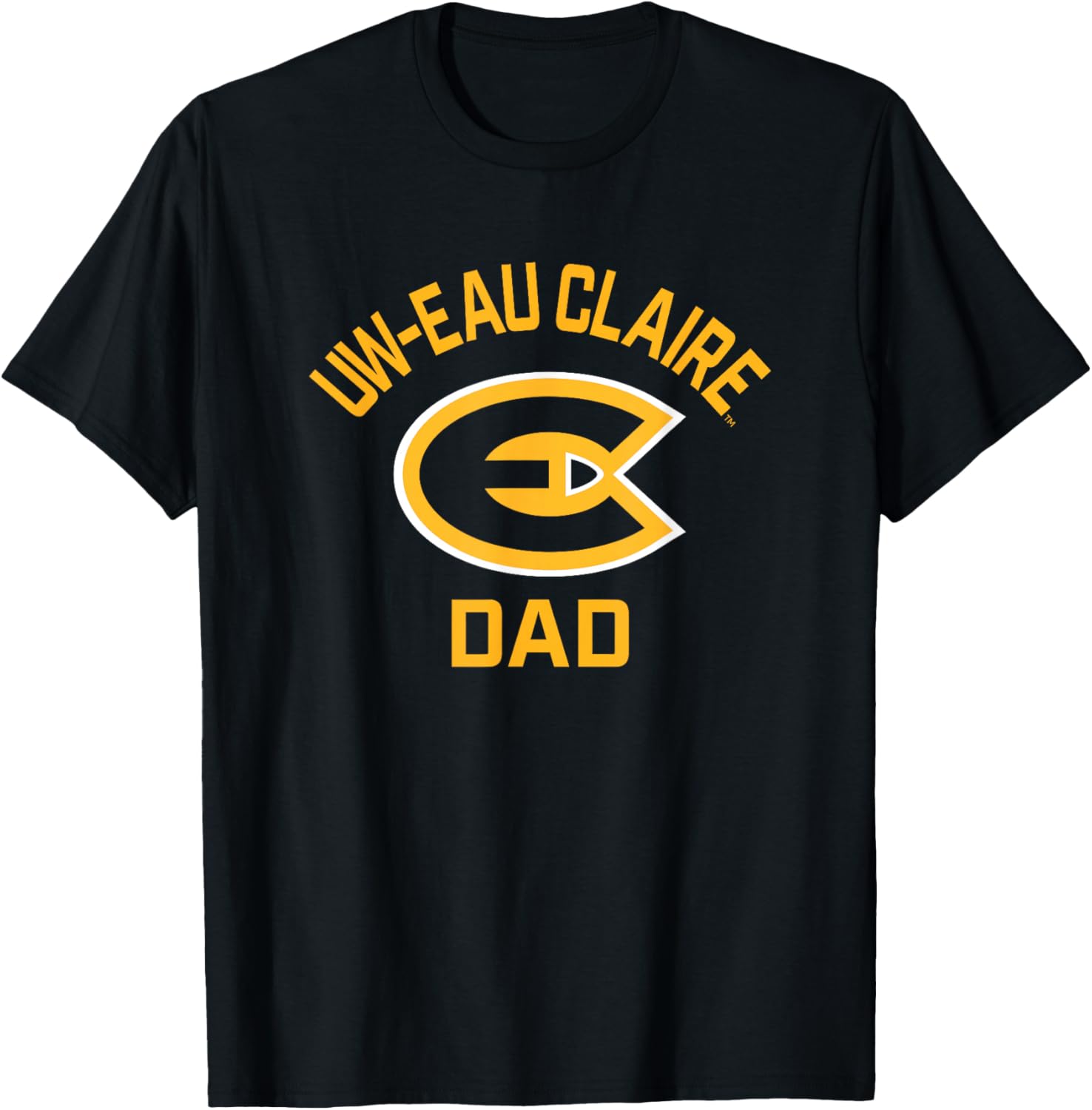 University of Wisconsin-Eau Claire Blugolds Arched Dad T-Shirt - T-Shirt | Black