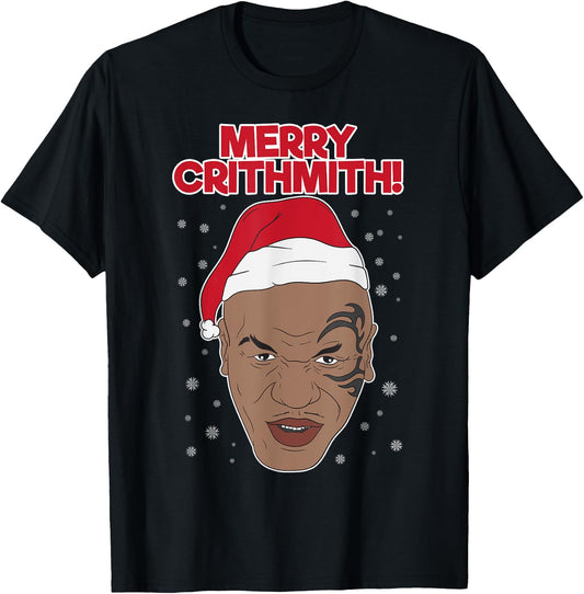 Funny Merry Chrithmith Tyson Merry Christmas T-Shirt - T-Shirt | Black