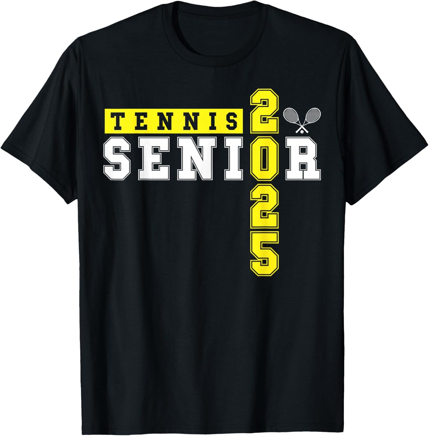Tennis Senior Night Tennis Senior 2025 Graduation 18 T-Shirt - T-Shirt | Black