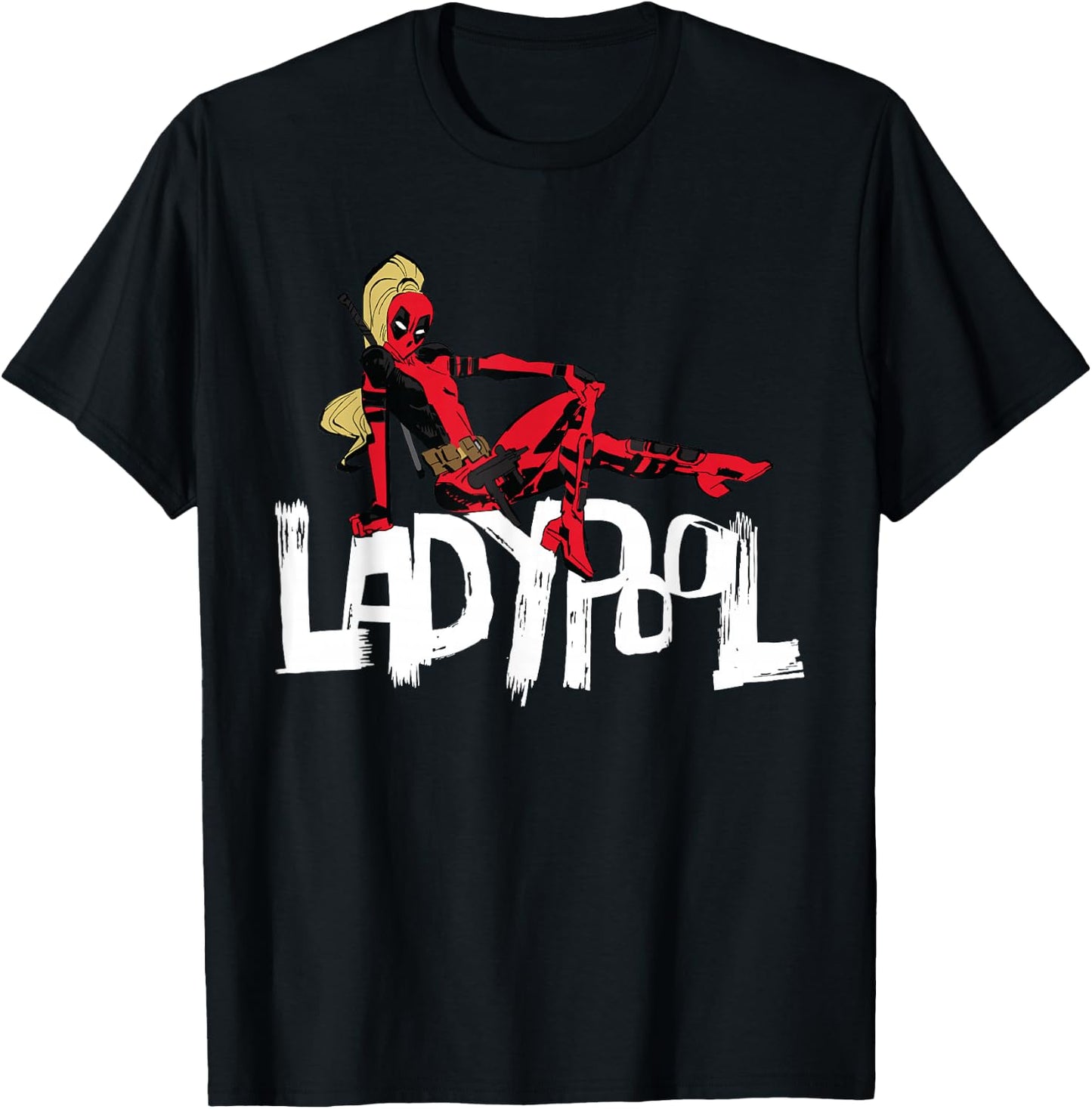 Marvel Studios Deadpool & Wolverine Ladypool Toony Art T-Shirt - T-Shirt | Black