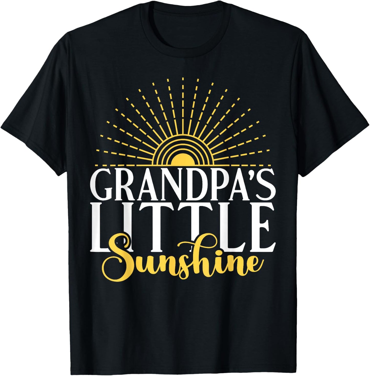 Grandpas little Sunshine Grandson T-Shirt - T-Shirt | Black