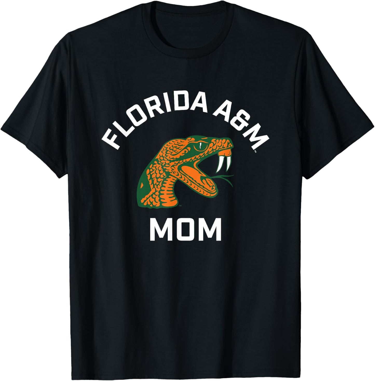 Florida A&M University FAMU Rattlers Arched Mom T-Shirt - T-Shirt | Black