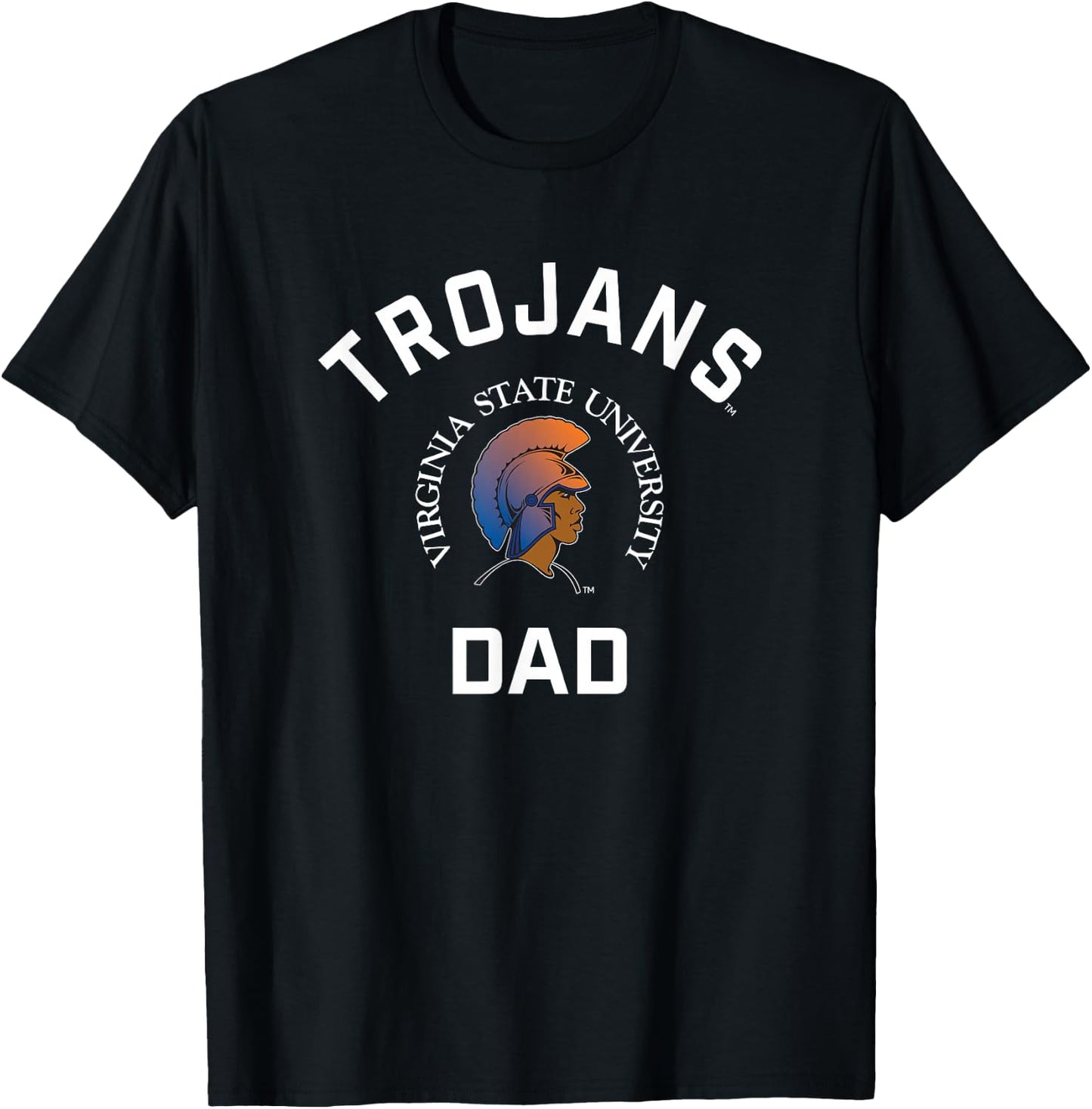 Virginia State University VSU Trojans Arched Dad T-Shirt - T-Shirt | Black